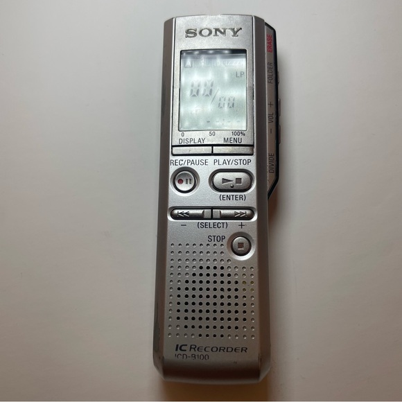 Sony ICD-B100 Handheld Silver Digital Voice Recorder 16MB 8 Hours Recording Time - Picture 12 of 16